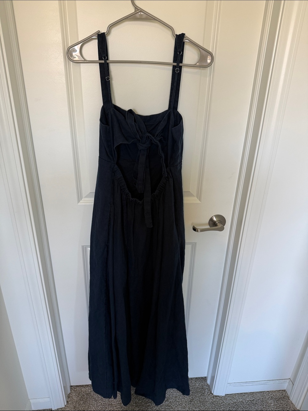 Abercrombie & Fitch Navy Maxi Sundress with Wide Straps NAVY - Picture 2 of 3